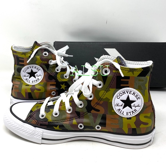 Converse Ctas High Top Dark Moss Camo Women’s - Picture 4 of 10